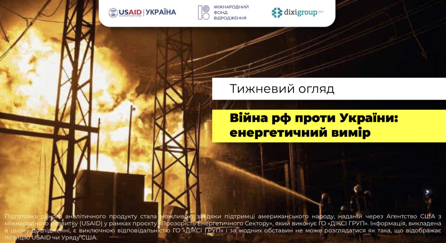 Війна росії проти України: енергетичний вимір | DiXi Group Alert – тижневик